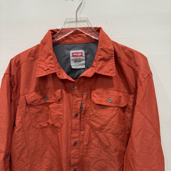 Wrangler Outdoor Series Regular Fit Button Up Long Sleeve Shirt X-Large Hiking - Picture 5 of 8